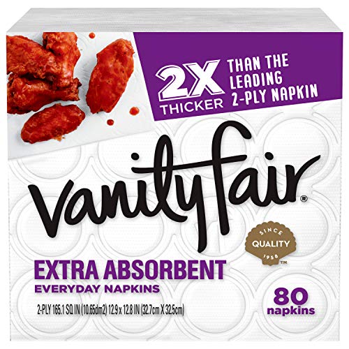 Vanity Fair Everyday Extra Absorbent Premium Paper Napkin, 80 Co