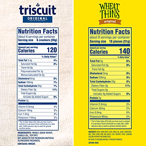 Wheat Thins Original And Triscuit Original Crackers Variety Pack