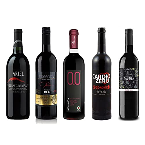Red Wine Sampler - 5 Non-Alcoholic Wines 750Ml Each - Ariel Cabe Red Wine Sampler - 5 Non-Alcoholic Wines 750Ml Each - Ariel Cabe
