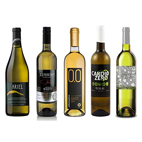 White Wine Sampler - Five 5 Non-Alcoholic Wines 750Ml Each - F