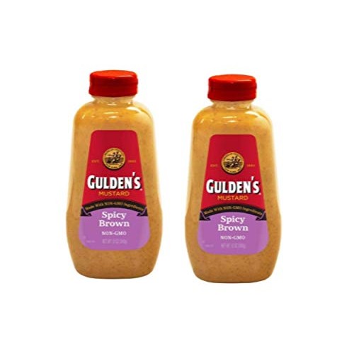 Guldens Mustard - Spicy Brown, Non-Gmo 12 Oz, Pack Of 2
