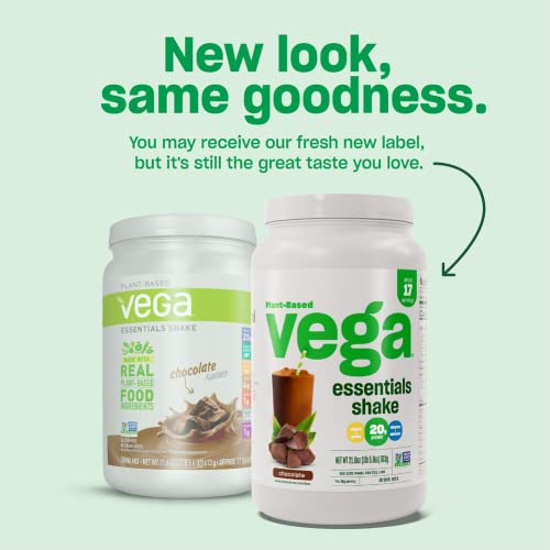 Vega Essentials Vegan Protein Powder Chocolate 17 Servings - S... Vega Essentials Vegan Protein Powder Chocolate 17 Servings - S...