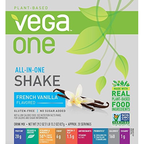 Vega One All In One Nutritional Shake French Vanilla - Plant Bas
