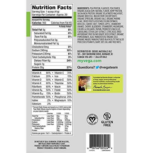 Vega One All In One Nutritional Shake French Vanilla - Plant Bas