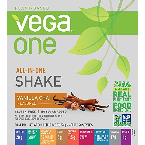 Vega One All-In-One Nutritional Shake Vanilla Chai Tub, 30.8Oz