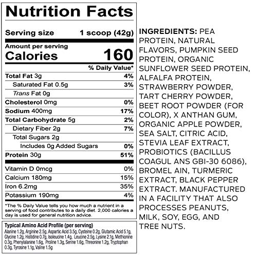 Vega Sport Premium Protein Powder, Berry, Plant Based Protein Po