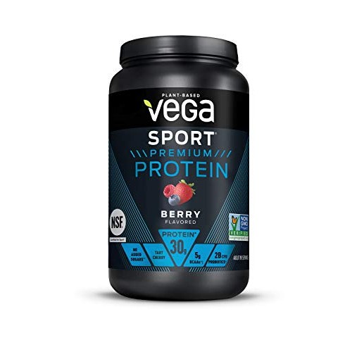 Vega Sport Premium Protein Powder, Berry, Plant Based Protein Po