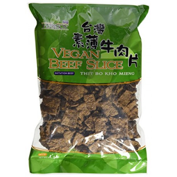 7 oz. Vsoy Meatless, Vegan Soy Textured BEEF SLICE, Soy Protein ...