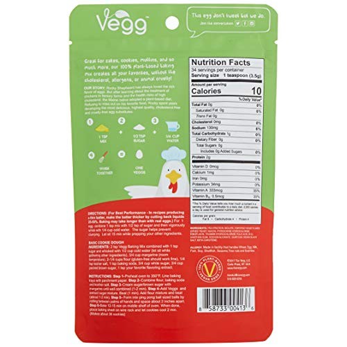 The Vegg - Vegan Egg Baking Mix - 4.2 Oz 34 Eggs