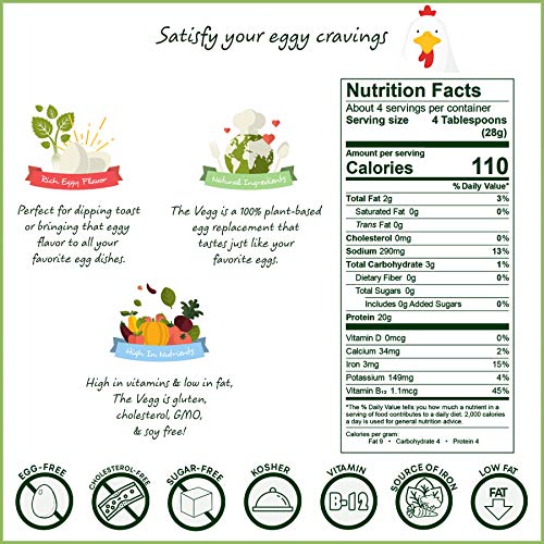 The Vegg - Vegan Power Scramble Mix - 3.8 Oz 8 Veggs
