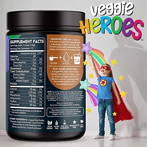 Veggie Heroes Kids Complete Plant Protein Powder - Healthy Orga