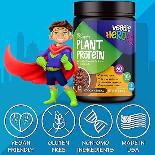 Veggie Heroes Kids Complete Plant Protein Powder - Healthy Orga