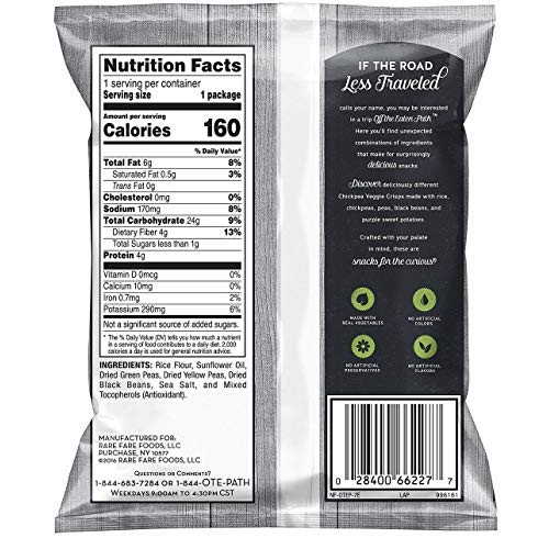 Off The Eaten Path Veggie Crisps Mix 2 Flavor Variety Pack 1.25