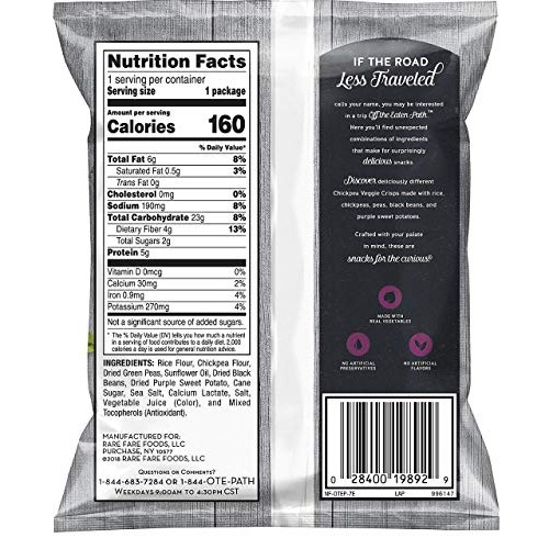 Off The Eaten Path Veggie Crisps Mix 2 Flavor Variety Pack 1.25