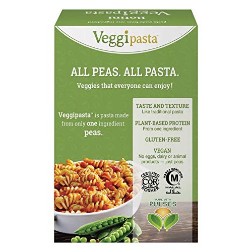 Veggipasta Rotini, 12 Oz Pack Of 12 - Pea Pasta - Gluten Free