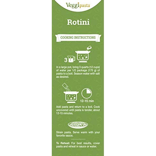 Veggipasta Rotini, 12 Oz Pack Of 12 - Pea Pasta - Gluten Free