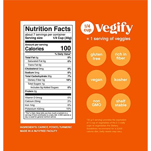 Vegify Orange Carrot With Turmeric Crumbles | Add A Serving Of V