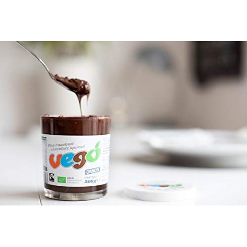 VEGO Organic Fine Hazelnut Crunchy Chocolate Spread, 200 GR