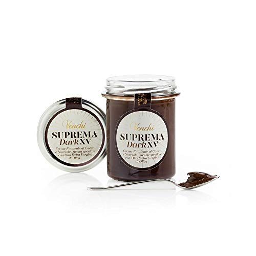 Venchi Suprema XV Dark Chocolate Hazelnuts Spread with Extra Vir...