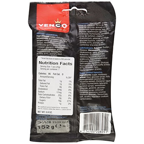 Venco Schoolkrijt Zacht Zoet Dutch Chalk Licorice Sweet Soft 5 O