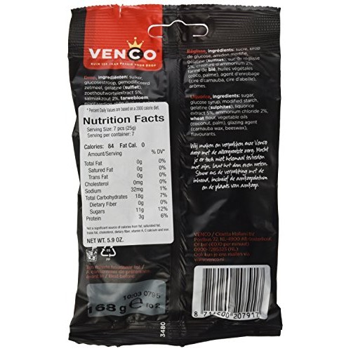 Venco Coin Shaped Licorice 5.9 Oz Bags Pack Of 4