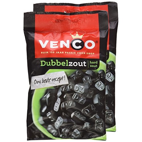 Venco Double Salt Licorice Dubbelzout 6.1 Oz Pack Of 2