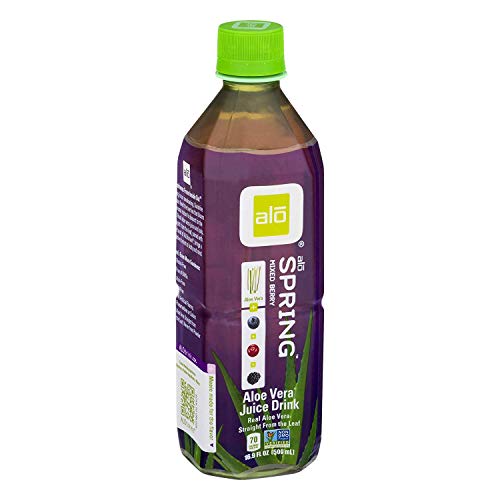 Alo Spring Aloe Vera Juice Drink, Mixed Berry, 16.9 Oz Pack Of 7