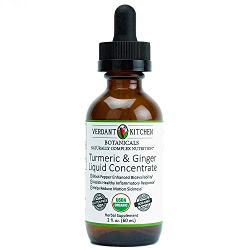 VERDANT KITCHEN Turmeric and Ginger Liquid Concentrate with Blac...