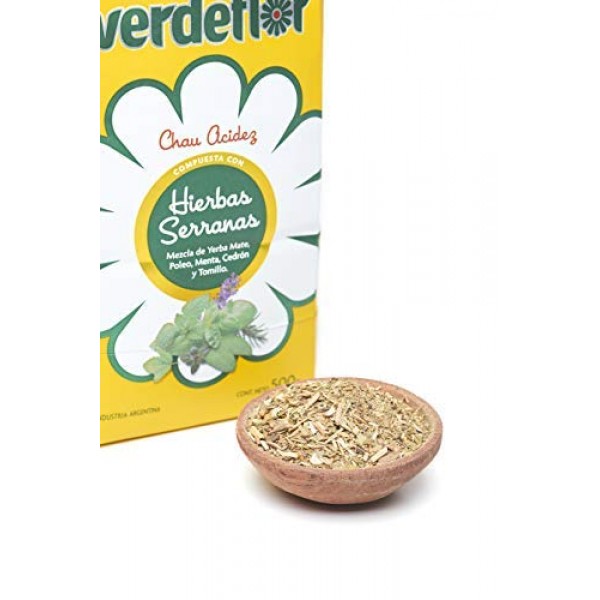 Flavored Yerba Mate Verdeflor - Hierbas Serranas Mint And Herbal