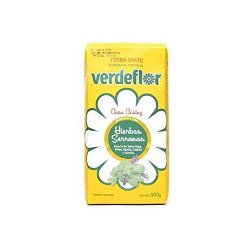 Flavored Yerba Mate Verdeflor - Hierbas Serranas Mint And Herbal