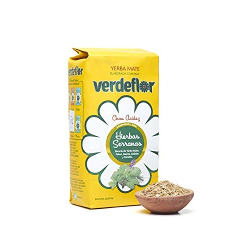 Flavored Yerba Mate Verdeflor - Hierbas Serranas Mint And Herbal