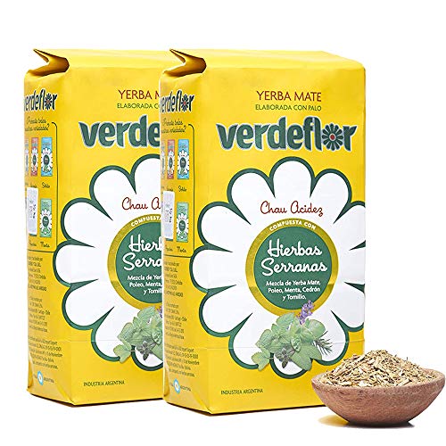 Flavored Yerba Mate Verdeflor - Hierbas Serranas Mint And Herbal