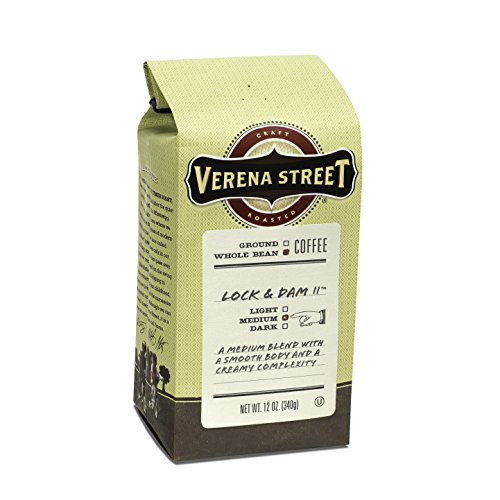 Verena Street 12 Ounce Whole Bean Coffee, Light Medium Roast, Lo
