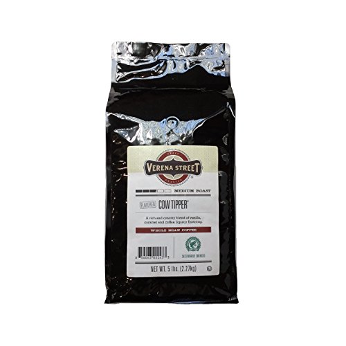 Verena Street 5 Pound Flavored Whole Bean Coffee, Cow Tipper, Me
