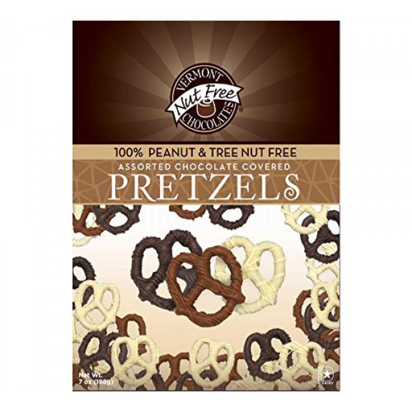 Vermont Nut Free Chocolate Covered Mini Twist Pretzels Assorted