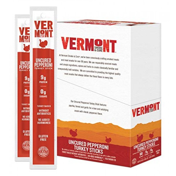 Vermont Smoke & Cure Jerky Sticks - Antibiotic Free Turkey - Glu...