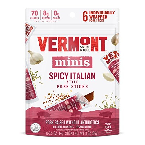 Vermont Smoke &Amp; Cure Mini Meat Stick Go Packs, Pork, Antibiotic