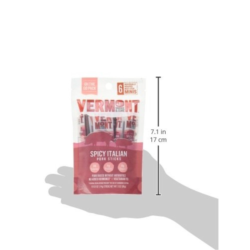 Vermont Smoke &Amp; Cure Mini Meat Stick Go Packs, Pork, Antibiotic