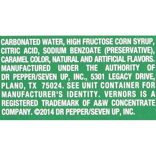 Vernors Gingerale Soda, 12 Ounce 12 Cans