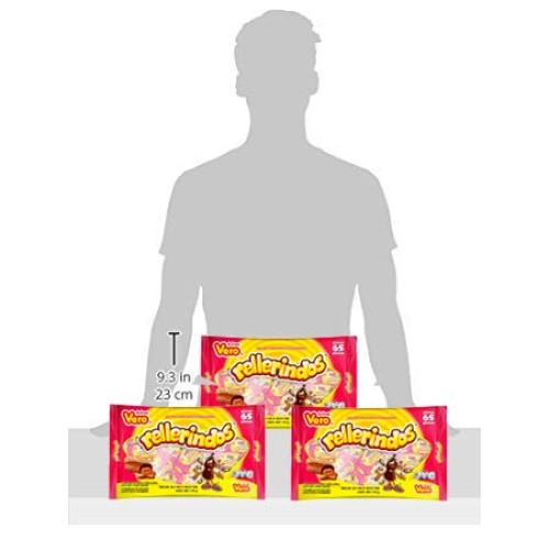 Vero Mexican Tamarindo Candy Rellerindos - 65 Count 3 Pack