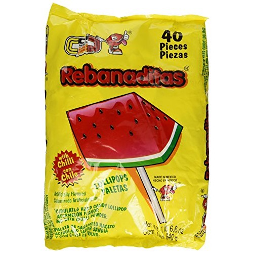 Vero Rebanaditas Paletas Sabor Sandia Hard Candy Chili Covered L