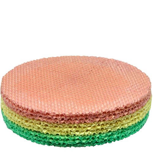 Wafer Sheets Pack Of Nine Round Tort Wafers Green White Pink 3.2