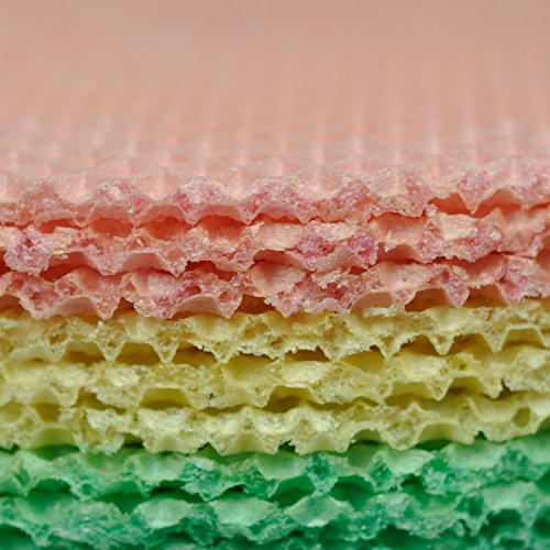 Wafer Sheets Pack Of Nine Round Tort Wafers Green White Pink 3.2