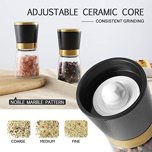 Salt And Pepper Grinder 1Pcs Vevok Chef Adjustable Ceramic Sea S