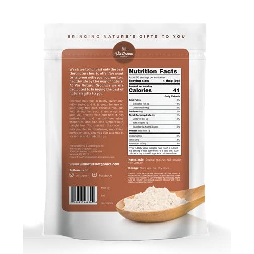 Organic Coconut Milk Powder, 8Oz. | Superfood | Non-Gmo | Gluten