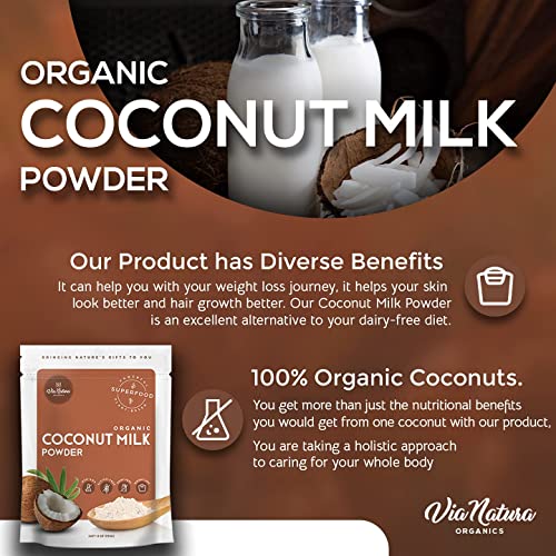 Organic Coconut Milk Powder, 8Oz. | Superfood | Non-Gmo | Gluten