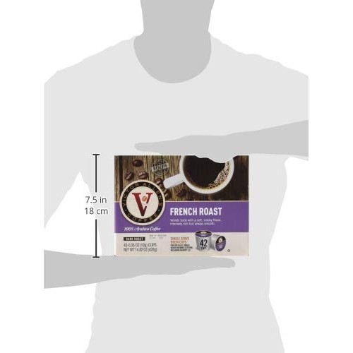 French Roast For K-Cup Keurig 2.0 Brewers, 42 Count, Victor Alle