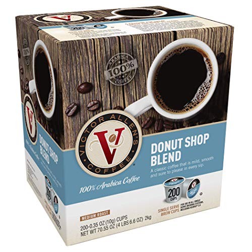 Victor Allen Coffee, Donut Shop Single Serve K-Cup, 200 Count C