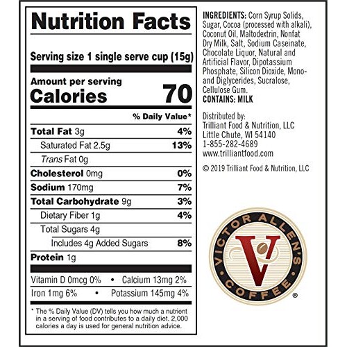 Victor Allens Coffee Milk Chocolate Flavored Hot Cocoa Mix, 42