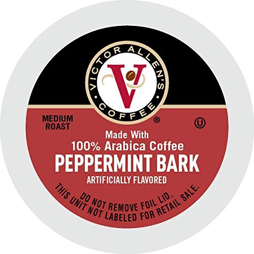 Victor Allens Coffee Peppermint Bark K Cups, 80 Count Compatib